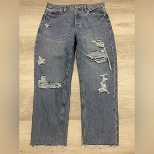 Old Navy High-Rise Slouchy Straight Secret Smooth Pockets Women’s Size 8